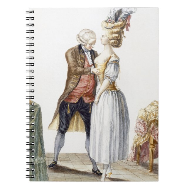 Elegant Lady at a Fitting with her Tailor, plate f Notebook (Front)