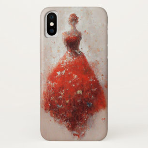 Elegant Lady in Red Mobile Case