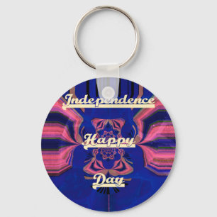 Elegant Lady Portrait: A Colourful Artwork Keychain