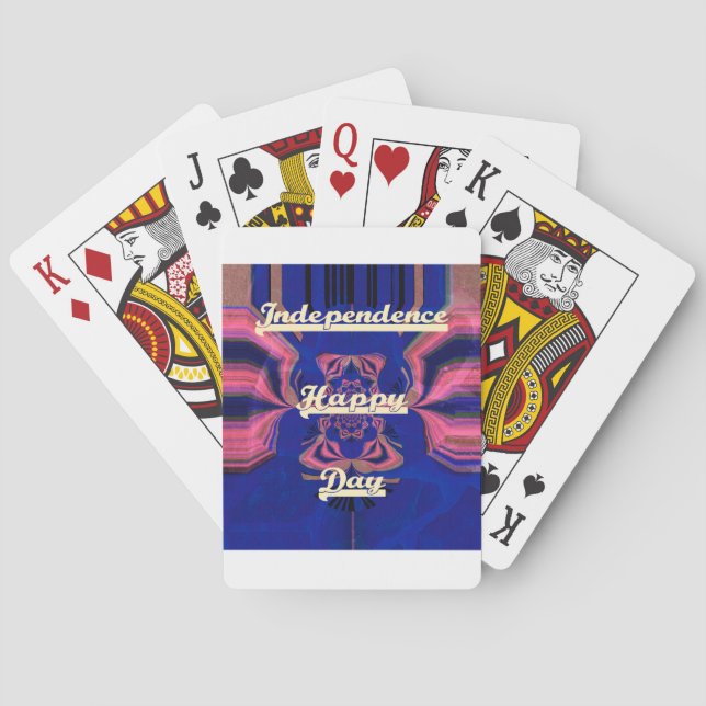 Elegant Lady Portrait: A Colourful Artwork Playing Cards (Back)