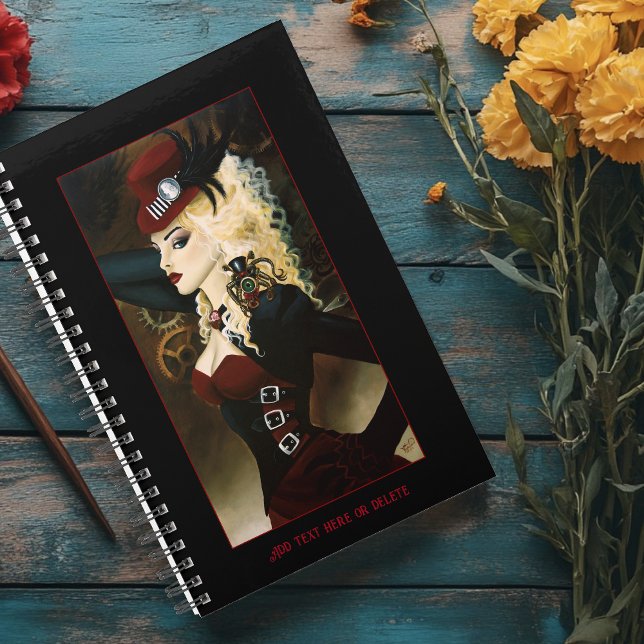 Elegant Lady Steampunk Victorian Red Clockwork  Planner (Creator Uploaded)