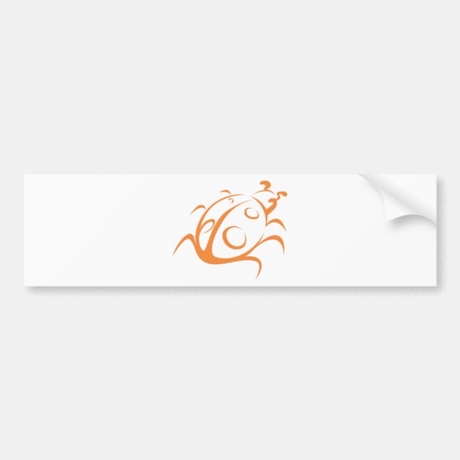 Elegant Ladybug Tattoo Style Bumper Sticker (Front)