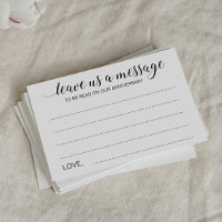 Elegant Laissez-Nous Un Message Mariage Cartes Con