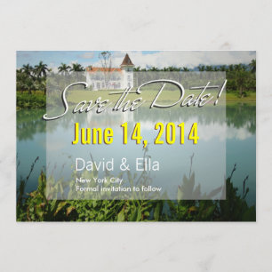 Elegant Lake House Save the Date Announcement