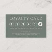 Elegant Landscape Torn Edge Flat Loyalty Card