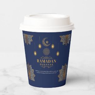 Elegant Lantern Glow Ramadan Greeting Paper Cups