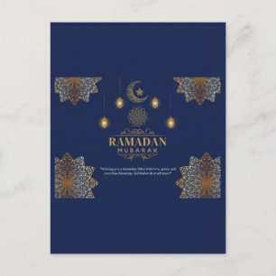 Elegant Lantern Glow Ramadan Greeting Postcard