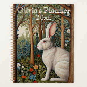Élégant lapin blanc boho vintage