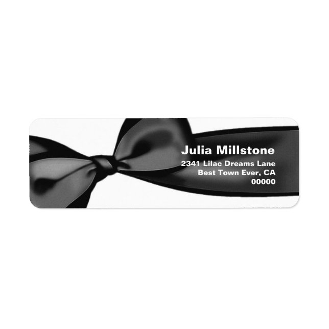 Elegant Large Printed Satin Bow Bridal Shower (Front)