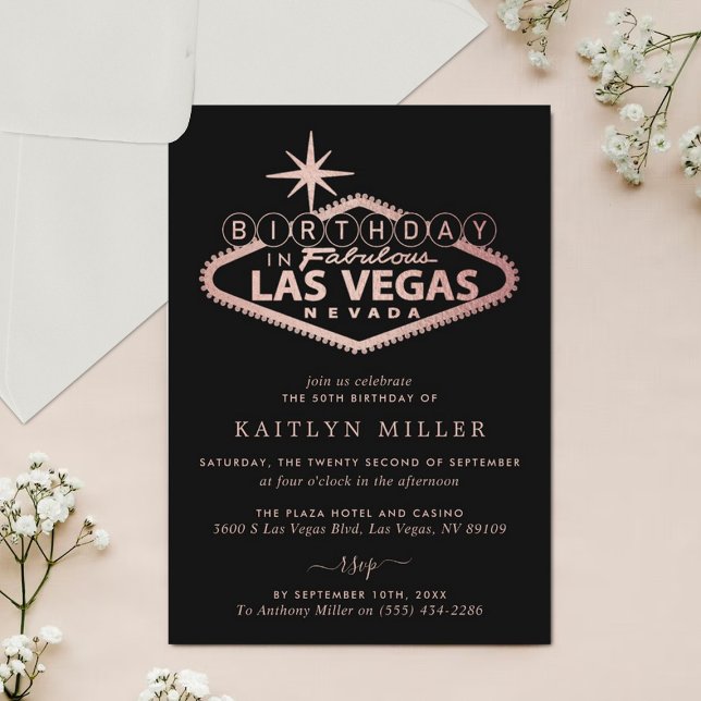 Elegant Las Vegas Birthday Invitation (Creator Uploaded)