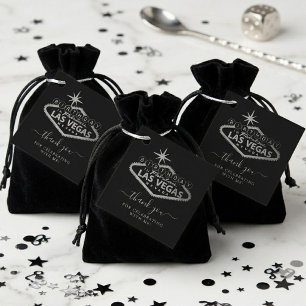 Elegant Las Vegas Birthday Party Thank You Favour Tags
