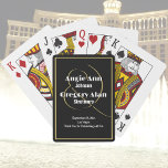 Elegant Las Vegas Casino Black Gold Minimal  Playing Cards<br><div class="desc">This set of playing cards will be a perfect favour for a casino themed wedding,  anniversary or vow renewal ceremony</div>