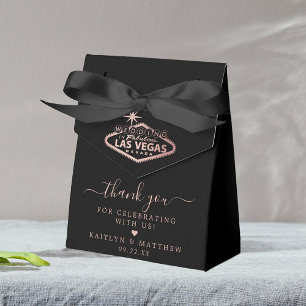 Elegant Las Vegas Destination Wedding Favor Box