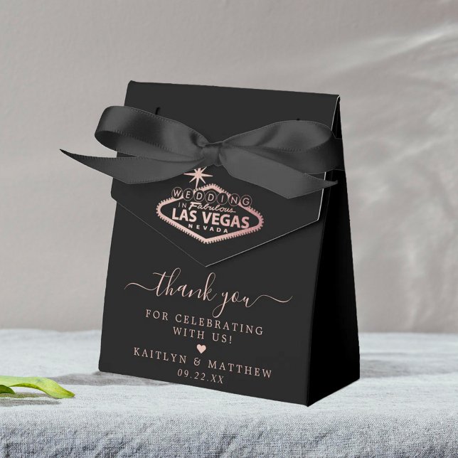 Elegant Las Vegas Destination Wedding Favor Box (Creator Uploaded)