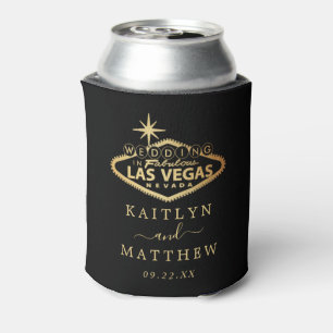 Elegant Las Vegas Destination Wedding Favour Can Cooler