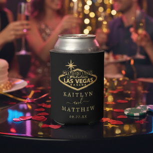 Elegant Las Vegas Destination Wedding Favour Can Cooler