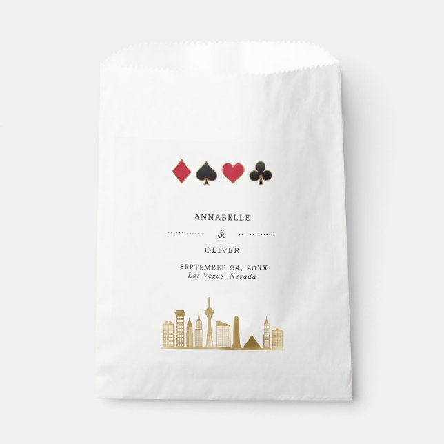 Elegant Las Vegas Photo Destination Wedding   Favour Bag (Front)