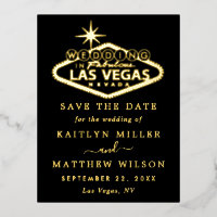 Elegant Las Vegas Wedding Save The Date Real
