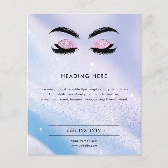 Elegant Lash / Brow Artist Flyer  (Front)