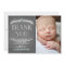 Elegant Laurels Blue | Baptism Photo Thank You