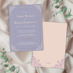 Elegant Lavendar Blush Pink Minimal Wedding