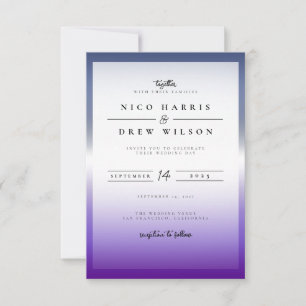 Elegant Lavendar Lesbian Pride Wedding Invitation