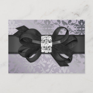 Elegant Lavender and Silver RSVP with Bow