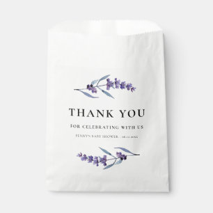 Elegant Lavender Baby Shower Thank You Favour Bag