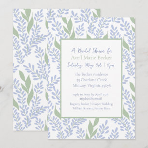 Elegant Lavender Botanical Bridal Shower  Invitation
