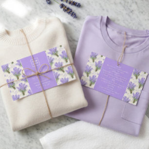 Elegant Lavender Care Instructions Card 