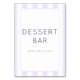 Elegant Lavender Dessert Treats Table Number
