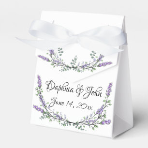 Elegant Lavender Eucalyptus Watercolor personalize Favor Box