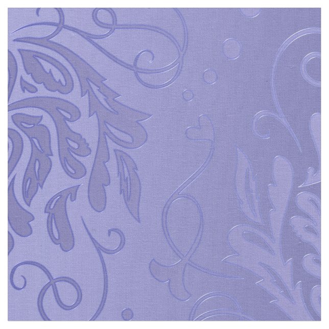 Elegant Lavender Floral Damask Fabric (Close Up)