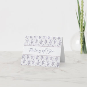 Elegant Lavender Floral Pattern Note Card
