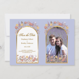 Elegant Lavender Floral Photo Save the Date