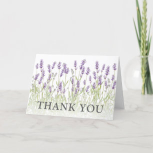 Elegant Lavender Floral Thank You Card