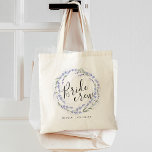 Elegant Lavender Flowers Wreath Bride Crew Tote Bag<br><div class="desc">A sweet and elegant gift for the bridal party,  tote features elegant lavender wreath watercolor with greenery with "bride tribe" inscribed inside in hand lettered script. Personalize with recipient's name and wedding date.</div>