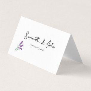 Elegant Lavender Folded Place Card - Customize