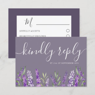 Elegant Lavender & Foliage RSVP Wedding