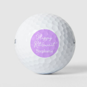 Elegant Lavender Happy Retirement Party Golf Balls
