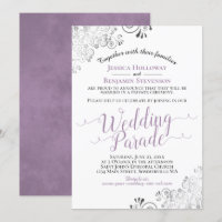 Elegant Lavender & Lacy Grey Wedding Parade