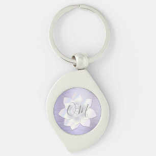 Elegant Lavender Lotus OM      Keychain