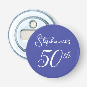 Elegant Lavender Monogram 50th Birthday Party Bottle Opener