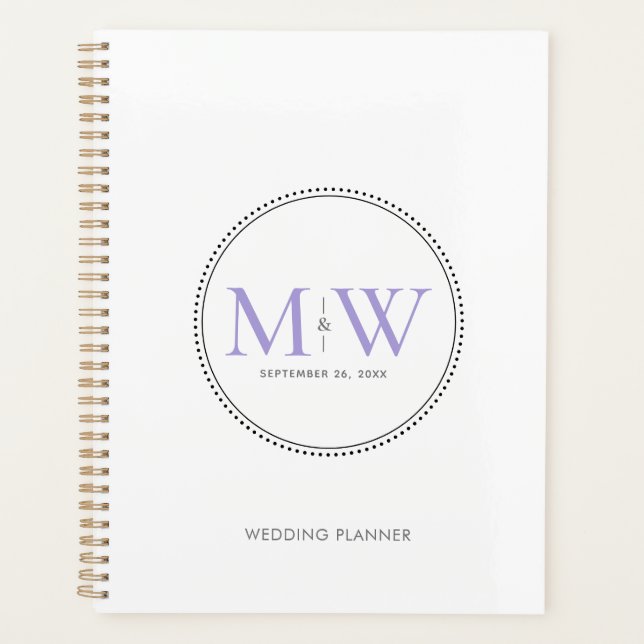Élégant Lavender Monogram Mariage (Devant)