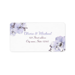 Elegant Lavender Orchid Return Address Labels