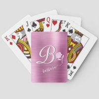 Elegant Lavender & Pink Custom Monogram Name Rose
