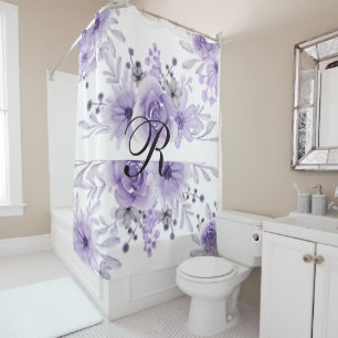 Elegant Lavender Purple Floral Watercolor 