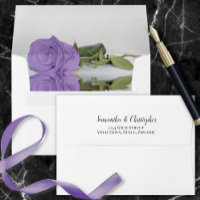 Elegant Lavender Purple Reflecting Rose Wedding