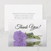 Elegant Lavender Purple Rose Simple Wedding