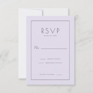 Elegant Lavender RSVP Card